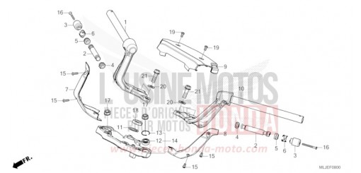 HANDLE PIPE/TOP BRIDGE GL1800DAR de 2024